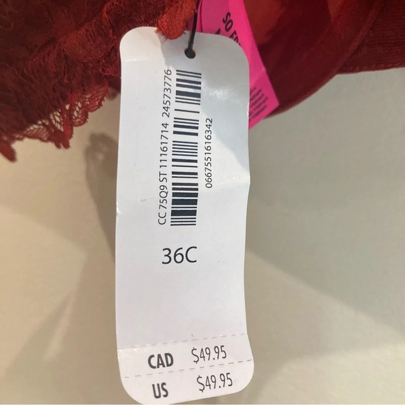 LA SENZA Sz 36C So Free Balconnet Lightly Padded Underwire Lace Straps Bra NEW - Picture 8 of 11